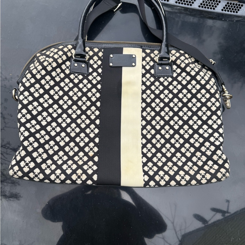 Kate Spade Black and Cream Travel Bag
